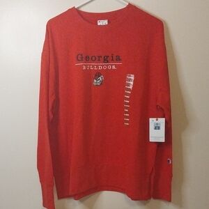 Champion Red Georgia Bulldogs Crewneck Sweatshirt